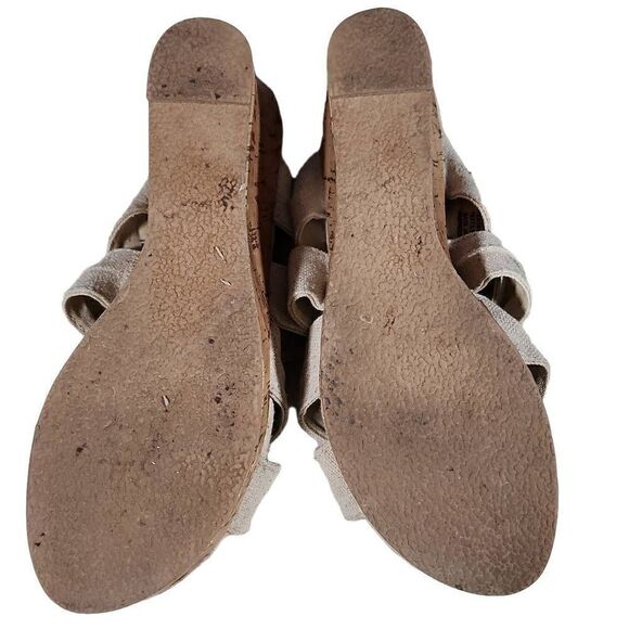 Maurices Women's Beige June Knot Front Cork Wedge Heel Sandals Size 9 - Picture 8 of 10